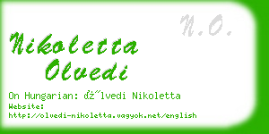 nikoletta olvedi business card